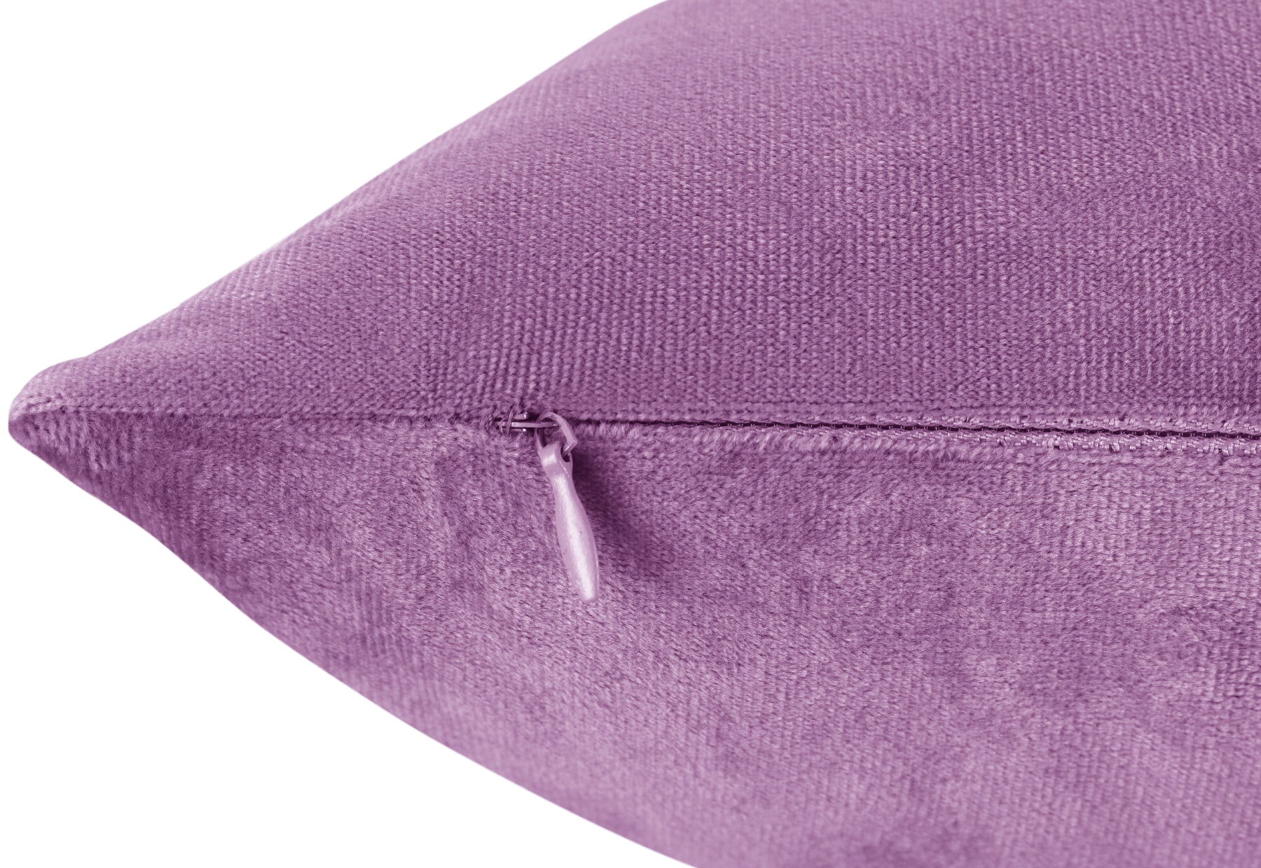 Clara Clark Plush Solid Decorative Microfiber Rectangle Throw Pillow Cover with Throw Pillow Insert for Couch, Lavendar Dream, 12"x20", 4 Piece Decorative Soft Throw Pillow Set