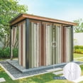 thumbnail image 6 of Sage Green Outdoor Curtains for Patio Waterproof,Windproof Privacy Curtains with Weighted Bottom,Farmhouse Wood Grain Vintage Brown Striped Outside Drapes for Picnic Garage Yard 54"x95" 2 Panel, 6 of 8