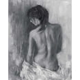 thumbnail image 2 of Harper, Ethan 20x24 White Modern Wood Framed Museum Art Print Titled - Draped Figure II, 2 of 4