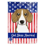 Carolines Treasures BB2169GF God Bless American Flag with Beagle Flag Garden Size , Small, multicolor