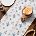 thumbnail image 3 of Spring Floral Table Runner 72 Inches, Blue Cherry Flowers Blossoms Beige Bed Runner Dresser Scarves Tabletop for Indoor Outdoor Parties/Ceremony/Banquet, 14" x 72", 3 of 9