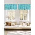 thumbnail image 2 of Minimalist Turquoise Valances for Window 2 Pack, Vintage Art Distressed Window Valance Curtains for Kitchen, Rod Pocket Short Curtains for Bathroom Bedroom Decor, 54" x 18", 2 of 9