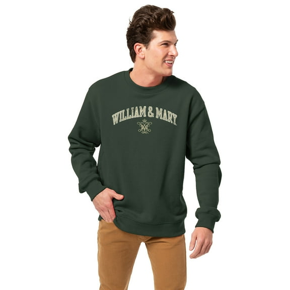 Men's League Collegiate Wear Green William & Mary Tribe Essentials 2.0 Fleece Pullover Sweatshirt