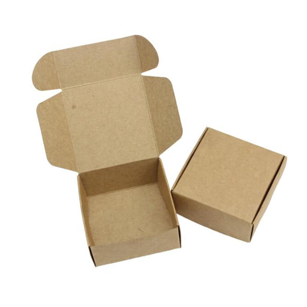 Folding Kraft Paper Box Wedding Party Candy Gift Hand Made DIY Candle