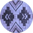 thumbnail image 1 of Ahgly Company Indoor Round Oriental Blue Modern Area Rugs, 3' Round, 1 of 4