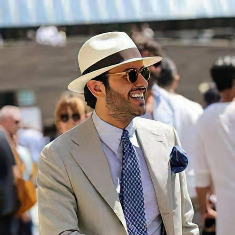 Sun Hats for Men Wide Brim Panama Hat Beach Hat Straw Hats for Men