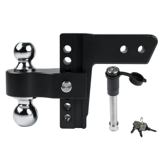GELUOXI Adjustable Trailer Hitch for 2.5-In Receiver 6-In Drop/Rise Aluminum Drop Hitch 18500LBS