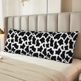 thumbnail image 6 of Bingfone Body Pillow Cover Long Pillow Case With Zipper Decorative Bedding Pillowcase 20"X54" Soft Cushion Pillow Case For Bedroom-Cow Print Black White, 6 of 8