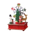 thumbnail image 1 of Christmas Music Box Decoration Accessories Rotating Collectible Desktop Ornament rotating snowflakes, 1 of 9