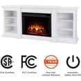 thumbnail image 5 of Real Flame Eliot 81" Grand Electric Fireplace TV Stand in White, 5 of 9