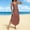*Rose Gold, variant on ClodeEU Women's Round Neck Spaghetti Strap Midi Dress with Side Slit ,Loose Fit Casual Solid Color Dress Mint Green,Womens Plus XL