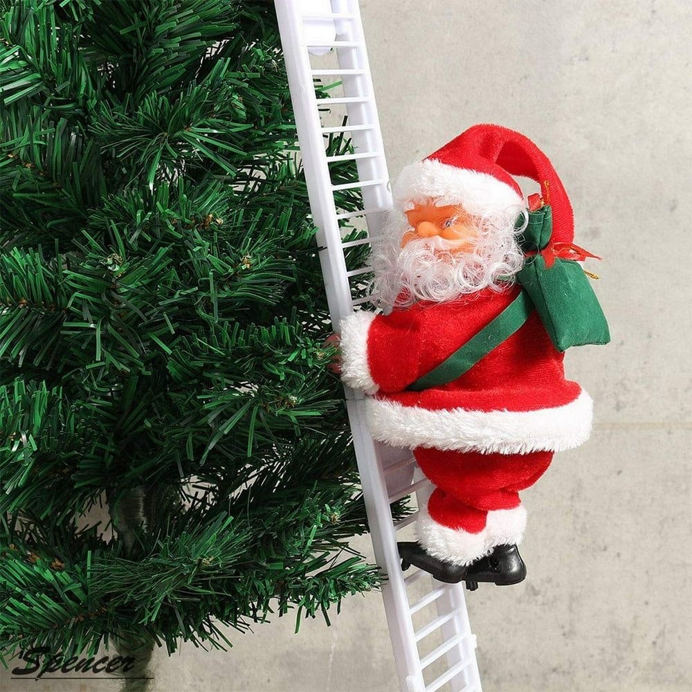 Santa Climbing Ladder Christmas Decoration 