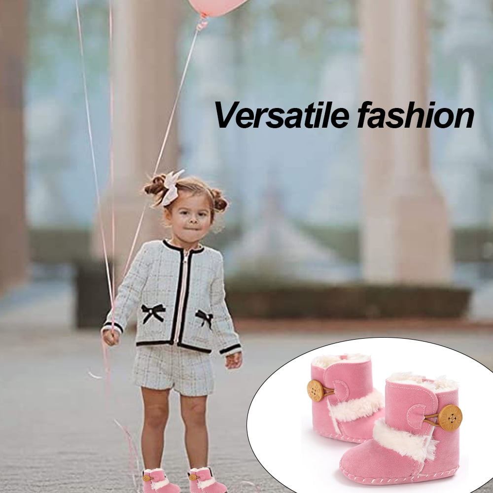 Meckior Bottes Neige Bébé - Garçon Fille - Molleton Polaire, Semelle Antidérapante - Fermeture éclair - Pour 6 à 18 Mois