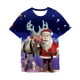 thumbnail image 1 of Niños Feliz Navidad serie Santa Claus camiseta roja dibujos animados bebé niños niñas niños Anime manga corta ropa camisetas, 1 of 4