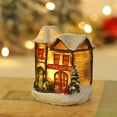 thumbnail image 5 of Bobasndm Christmas Snow House Ornament with Light for Farm Decoration, Christmas Tree Decoration for Holiday Party, 5 of 9