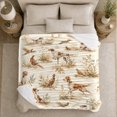 thumbnail image 5 of Hunting Dogs Pheasants Autumn Field Scene, Cozy Rustic Scene, Warm Flannel Blanket for Cabin and Lodge with Detailed Artwork, Animal Lovers Thanksgiving Gift, Rustic Home Decor, 5 of 9