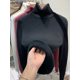 thumbnail image 2 of Suéter de cuello alto de terciopelo para mujer, jersey de punto grueso suave que combina con todo, 6 colores, interior, Color sólido, nuevo, 2 of 4
