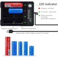 thumbnail image 2 of 18650 Battery Charger, 4 Slots Universal Battery Charger with LCD Display for 3.7V Li-ion Rechargeable Battery A97, 2 of 4