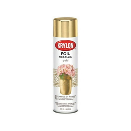 Krylon Foil Metallic Gold Spray Paint, 8 Oz. (Best Gold Paint For Furniture)