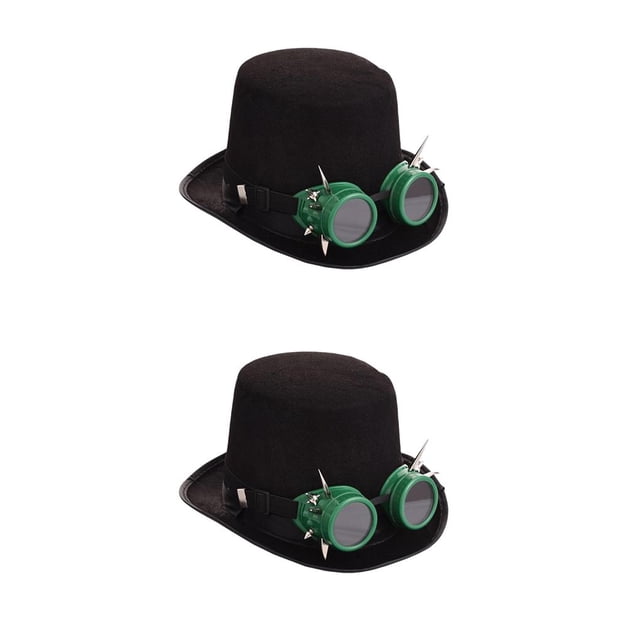 Sombrero de copa floral Steampunk Injueey con gafas de flores Tipo 3