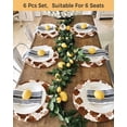 thumbnail image 4 of 15 Inch Round Placemats Set of 6, Brown Geometric Moroccan Non Slip Heat Insulation PP Table Mats, Abstract Art Coffee Ombre Modern Washable Place Mats for Kitchen Dining Party Table Decor, 4 of 7