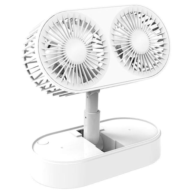 Mini ventilador de mesa con ángulo ajustable, miniventilador de escritorio con pilas, viento fuerte