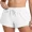 White, variant on Sociala Womens 2 in 1 Drawstring Swim Shorts Quick Dry Board Shorts with Boxer Liner Pockets Sport Swim Bottoms