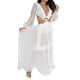 thumbnail image 3 of VISgogo Vestido largo a la moda para mujer, Body triangular recortado con escote en V profundo Patchwork Hollow-out Mesh Plaid Vestidos de una pieza VISgogo moda, 3 of 6