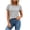 Gray#womens summer tops#57, variant on Striped T Shirts for Women Crew Neck Short Sleeve Tee Shirts Loose Fit Summer Pullover T-Shirt Casual Fashion Outdoor Tees Beige S