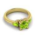 thumbnail image 3 of 2.50 T.C.W Latest Design Round Cut Peridot Gemstone Ring for Birthday Gift Solid 18K Yellow Gold Size 9 by Diamond-Capitals, 3 of 8