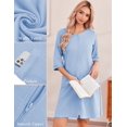 thumbnail image 2 of Ekouaer Zip Up Robes for Women Short Waffle Bathrobe Lightweight Knee Length Housecoat with Pockets Nightgown, 2 of 5