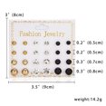 thumbnail image 4 of ziyahi 12 Pairs Rhinestones Girls Earring Set Crystal Ear Stud Earrings Multiple styles No.09 9, 4 of 6