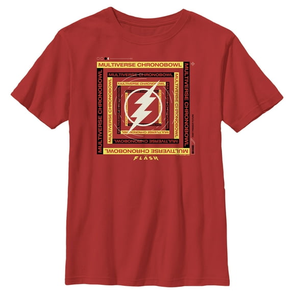 Boy's The Flash Multiverse Chronobowl Graphic Tee Red Medium
