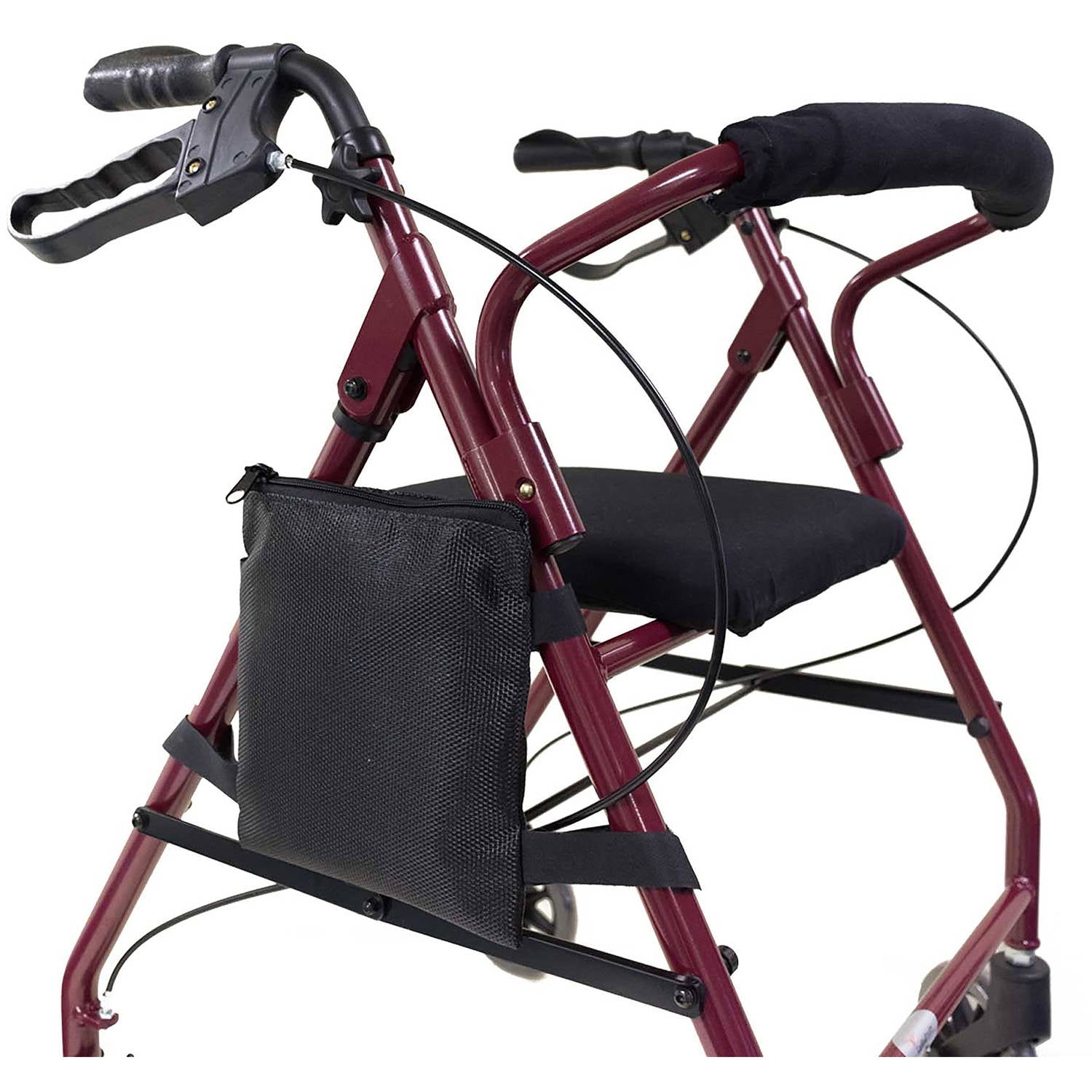 Senior Mobility Rollator Walker Seat Cover, Backrest and Pouch Bag Set