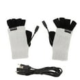 thumbnail image 1 of Fashionable Light Grey USB Heated Gloves for Office Work and Cycling, 1 of 1