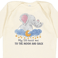 thumbnail image 4 of Inktastic My Titi Loves Me to the Moon and Back Elephant Family Boys or Girls Long Sleeve Baby Bodysuit, 4 of 5