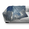 thumbnail image 2 of Landscape Soft Flannel Fleece Throw Blanket, Colorful Sky with Clouds and Sun Rays Dreamy Cloudscape After Rain Picture Art, Cozy Plush for Indoor and Outdoor Use, 70" x 90", Blue White, by Ambesonne, 2 of 5