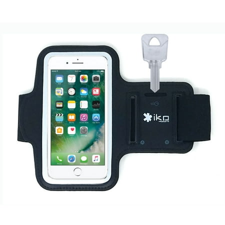 Iphone 6 and 6S Armband - Best for Running, Sports and Workout , Sweatproof, Touch Sensitive, Key Holder - Black ( iPhone 6 / 6S (Best Phone For Running)