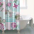 thumbnail image 4 of Pioneer Flower Floral Print Pattern Shower Curtain 36"x72" ,Bathroom Decorative Shower Curtains Set with 12 Hooks,Modern Waterproof Washable Shower Curtain, 4 of 6