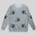 thumbnail image 4 of SJLDQY Halloween Sweatshirts for Kids Hallowmas Graphic Long Sleeve Crewneck Sweatshirt Fall Winter Lined Casual Pullover Tops, 4 of 5
