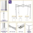 thumbnail image 3 of Impact Canopy 10' x 10' White Event and Pop-up Outdoor Canopy with UV Protection Material, 3 of 6