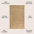 thumbnail image 3 of JONATHAN Y NATURAL FIBER 5 x 8 Area Rug, Espina Hand Woven Herringbone Chunky Jute - Natural, NFR101A-5, 3 of 9