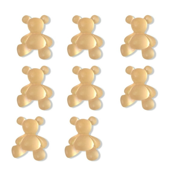 8Pcs Nail Decor Exquisite DIY Lightweight Luminous Bear Nail Decorations for Summer