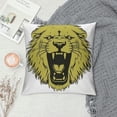 thumbnail image 2 of BCIIG Lion Logo Art Graphic Decorative Throw Pillow Cover for Home Couch Living Room Bed Sofa, Short Plush Material, Invisible Zipper Closure, 1PC 24x24in, 2 of 5
