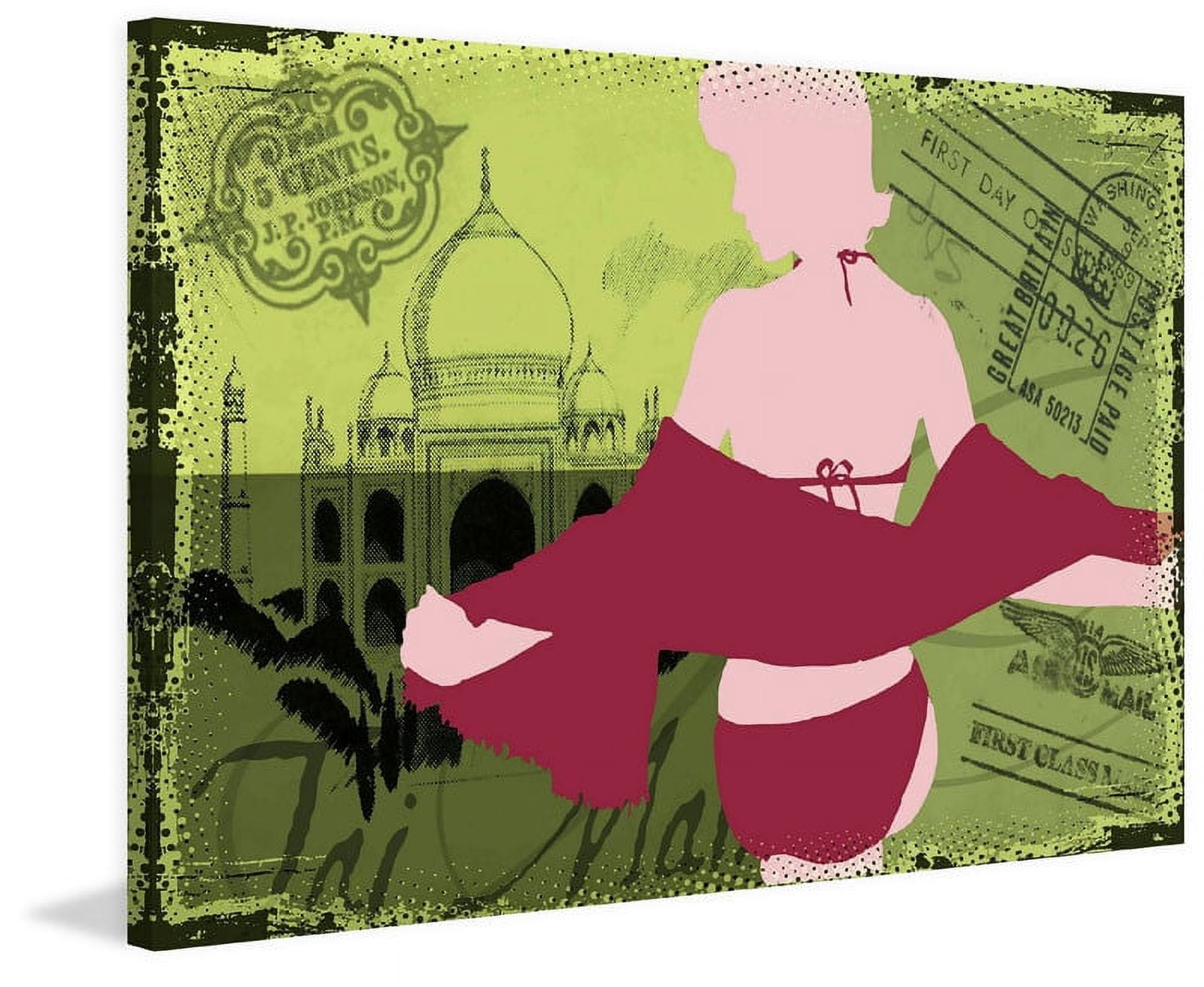 Marmont Hill "Travel Taj Mahal Version 2" by Saturday Evening Post Painting Print on Canvas