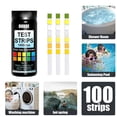 thumbnail image 4 of Kit De Tiras De Prueba De Agua 7 En 1, 100 Uds., Multifuncional, Ph, Alcalinidad, Cloro Total, Ácido Cianúrico, Dureza De Bromo Para Piscina, Spa, Estanque Scienceny HA019898-00, 4 of 7