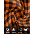 thumbnail image 7 of Black Orange Plaid Cloth Napkins Set of 4 Reusable Dinner Napkins, Farmhouse Buffalo Check Gingham Cocktail Napkin Washable Table Napkins for Wedding/Holiday Party/Baby Shower 20"x20", 7 of 7