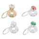 thumbnail image 5 of 4 pares de pendientes brillantes para mujer, sin perforar, ajustables, con diamantes de imitación, deslumbrantes, elegantes y elegantes, 5 of 7
