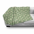 thumbnail image 3 of Retro Soft Flannel Fleece Blanket, Spring Meadow Wildflower on Green Background Field Yard Bedding Plants, Cozy Plush for Indoor and Outdoor Use, 50" x 70", Pale Green Cream Yellow, by Ambesonne, 3 of 6