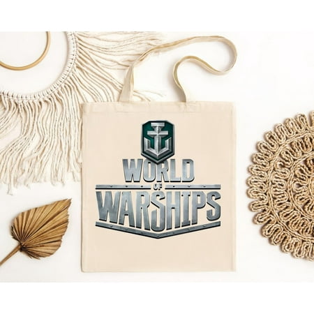 vintage World Of Warships Logo 2282183 S to Made in the USA Tote Bag-TH21670